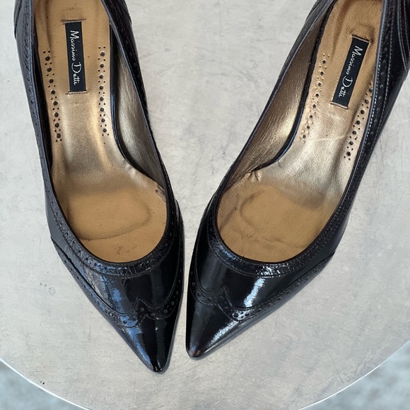 Dark Expresso Brown pumps, size 37, kitten heel. 2 inch high heels. Beautiful! - Picture 4 of 9